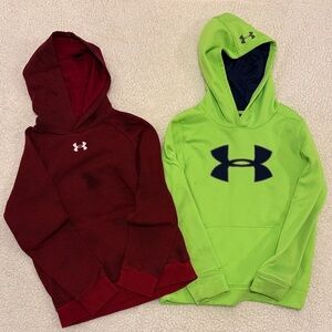Under Armour Kids Hoodies - Neon Green & Maroon